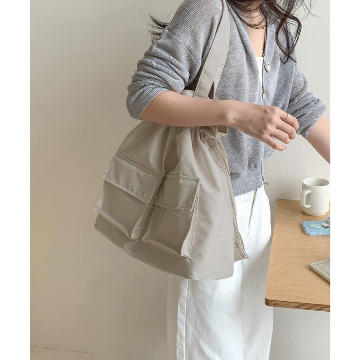 巾着風リュックサック 大容量バックパック | SUNSHINE CLOSET | 詳細画像10 