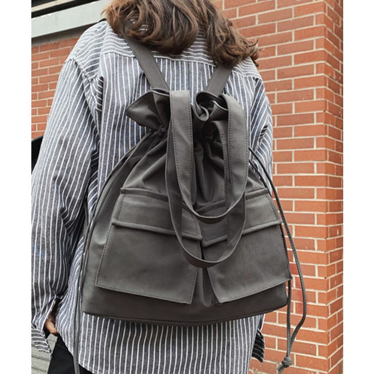 巾着風リュックサック 大容量バックパック | SUNSHINE CLOSET | 詳細画像8 