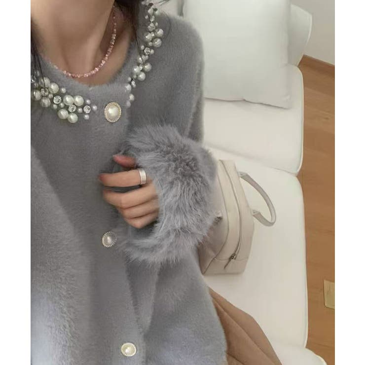 モヘアニットカーディガンファージャケット | SUNSHINE CLOSET | 詳細画像10 