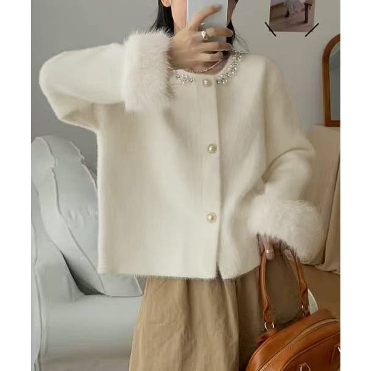 モヘアニットカーディガンファージャケット | SUNSHINE CLOSET | 詳細画像2 