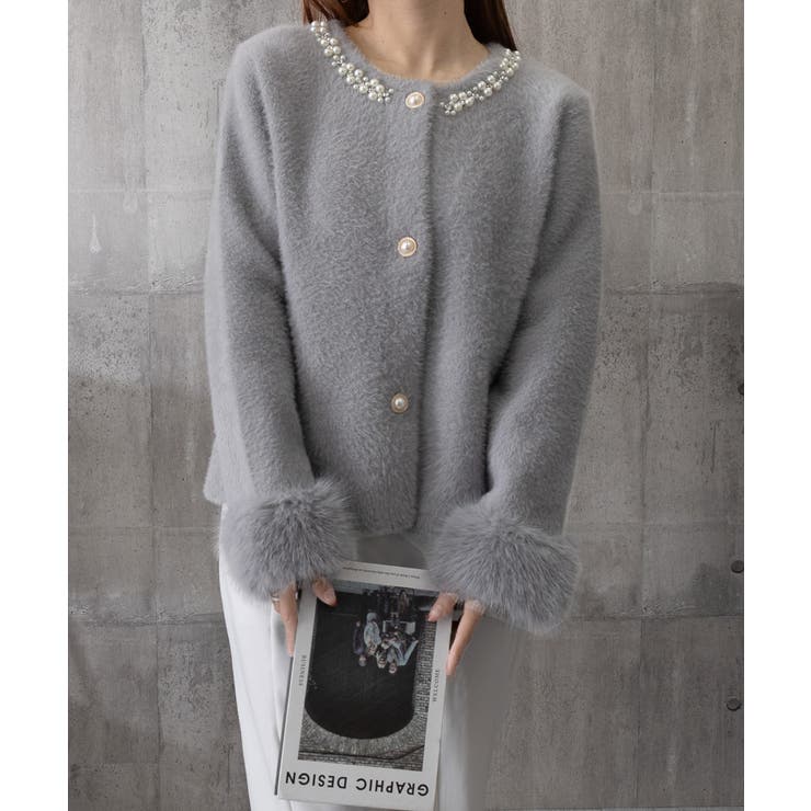 モヘアニットカーディガンファージャケット | SUNSHINE CLOSET | 詳細画像24 