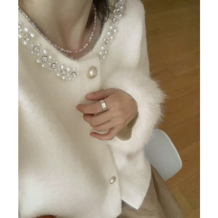 モヘアニットカーディガンファージャケット | SUNSHINE CLOSET | 詳細画像5 