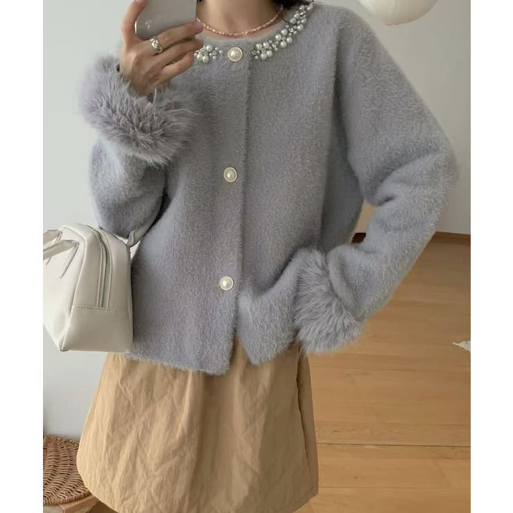 モヘアニットカーディガンファージャケット | SUNSHINE CLOSET | 詳細画像8 