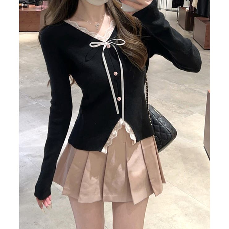 レディース 大人可愛いレースカットソー春秋 お洒落ニットソー | SUNSHINE CLOSET | 詳細画像12 