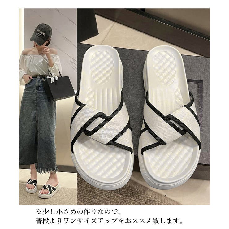 厚底サンダル ねじり配色クロスサンダル夏 | SUNSHINE CLOSET | 詳細画像6 