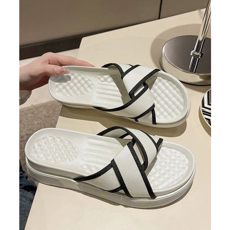 厚底サンダル ねじり配色クロスサンダル夏 | SUNSHINE CLOSET | 詳細画像7 