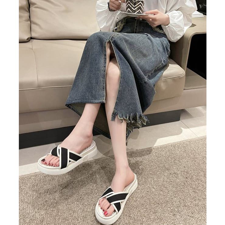 厚底サンダル ねじり配色クロスサンダル夏 | SUNSHINE CLOSET | 詳細画像9 