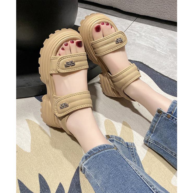 厚底ベルクロサンダル スポーツサンダル夏 | SUNSHINE CLOSET | 詳細画像10 