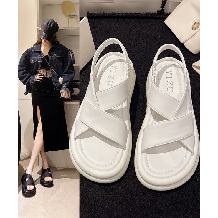 厚底クロスサンダル コンフォートサンダル | SUNSHINE CLOSET | 詳細画像7 