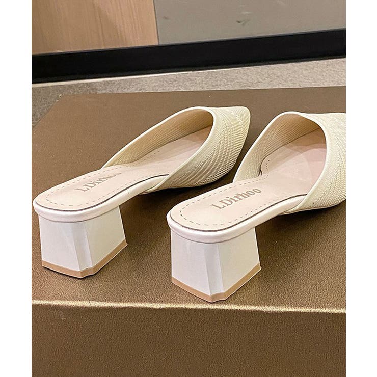 ニットミュールパンプス チャンキーヒール | SUNSHINE CLOSET | 詳細画像18 