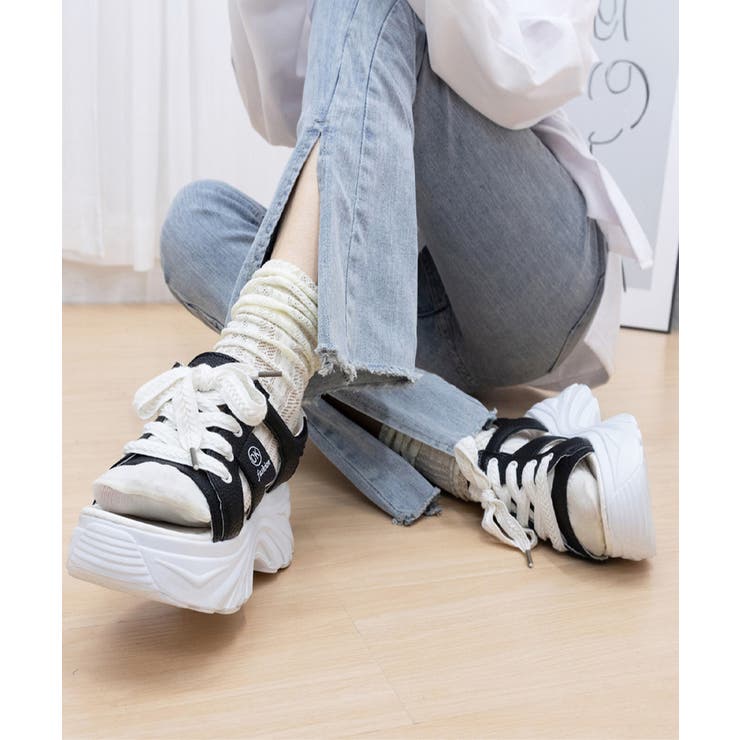 レースアップスニーカーサンダル厚底靴美脚 | SUNSHINE CLOSET | 詳細画像12 