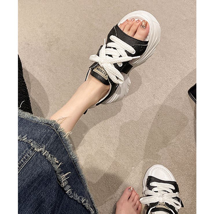 レースアップスニーカーサンダル厚底靴美脚 | SUNSHINE CLOSET | 詳細画像2 