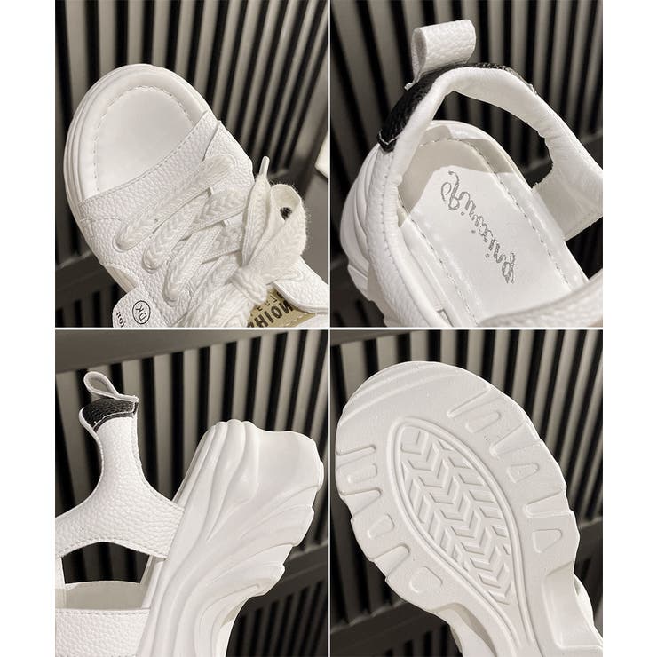 レースアップスニーカーサンダル厚底靴美脚 | SUNSHINE CLOSET | 詳細画像20 