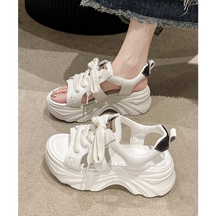 レースアップスニーカーサンダル厚底靴美脚 | SUNSHINE CLOSET | 詳細画像5 