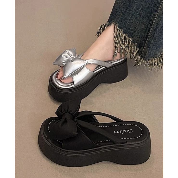 リボンサンダルレディース厚底サンダル夏靴 | SUNSHINE CLOSET | 詳細画像5 