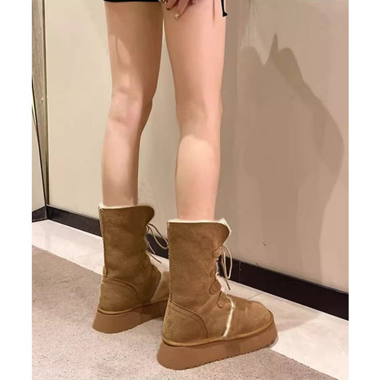 ボアムートンブーツ裏起毛 厚底ブーツ冬靴 | SUNSHINE CLOSET | 詳細画像8 