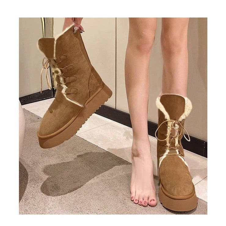 ボアムートンブーツ裏起毛 厚底ブーツ冬靴 | SUNSHINE CLOSET | 詳細画像9 