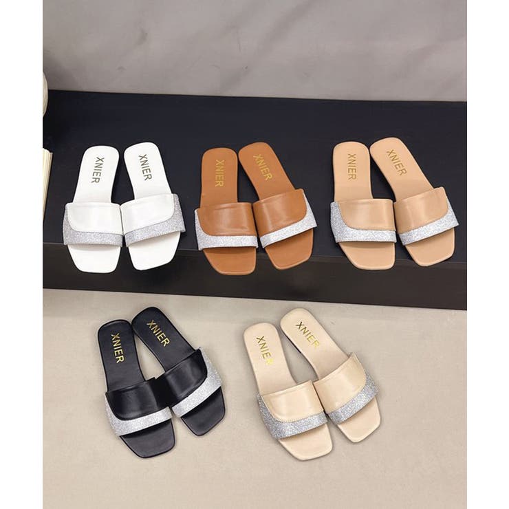 ラインストーンスリッパサンダル 大人上品 ワイドベルトミュールサンダルきれいめ | SUNSHINE CLOSET | 詳細画像32 
