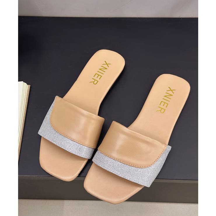 ラインストーンスリッパサンダル 大人上品 ワイドベルトミュールサンダルきれいめ | SUNSHINE CLOSET | 詳細画像35 