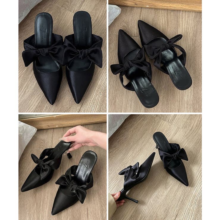 ミュールサンダルレディース きれいめ 歩きやすいリボンパンプス上品 | SUNSHINE CLOSET | 詳細画像19 