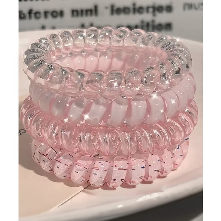 マカロンカラーコイルヘアゴム 大人可愛いスパイラルヘアゴム 跡がつかないスプリン… | SUNSHINE CLOSET | 詳細画像1 