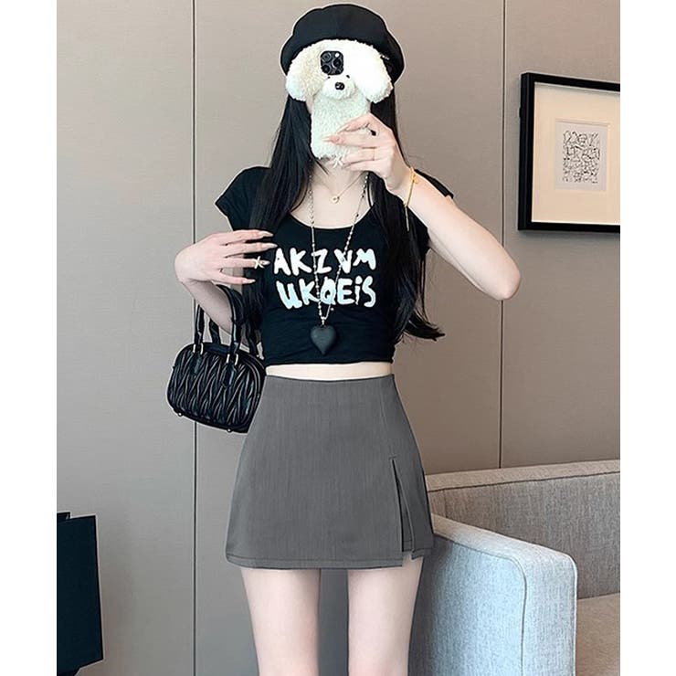 レディースインナーパンツ付きミニスカートパンツ 韓国風 着やせショートパンツ | SUNSHINE CLOSET | 詳細画像2 