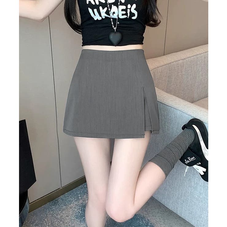 レディースインナーパンツ付きミニスカートパンツ 韓国風 着やせショートパンツ | SUNSHINE CLOSET | 詳細画像5 