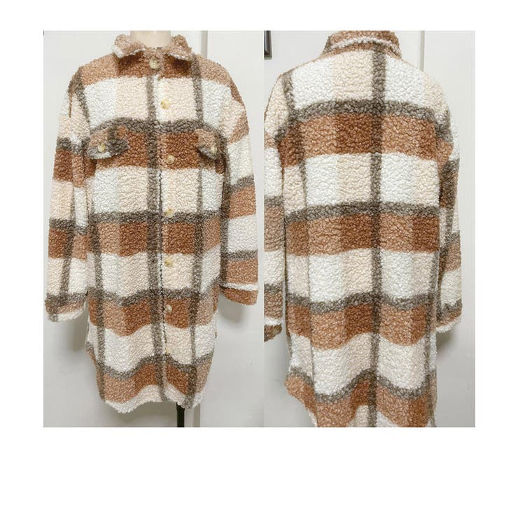 ボアジャケット韓国風チェックカーディガン | SUNSHINE CLOSET | 詳細画像15 