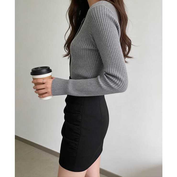 脚長見え ミニ丈タイトスカートインナーパンツ付き 韓国風シンプルフェミニンショー… | SUNSHINE CLOSET | 詳細画像10 