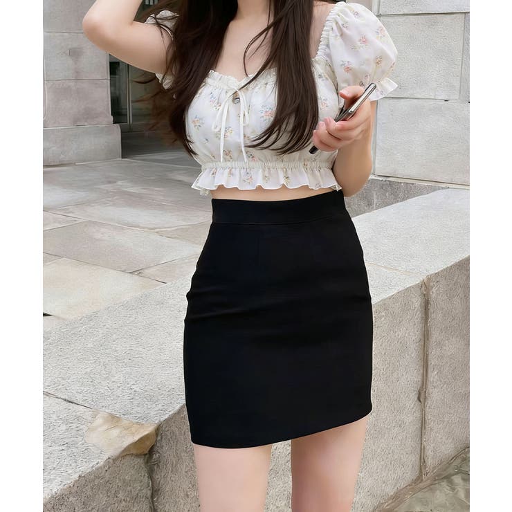 脚長見え ミニ丈タイトスカートインナーパンツ付き 韓国風シンプルフェミニンショー… | SUNSHINE CLOSET | 詳細画像20 