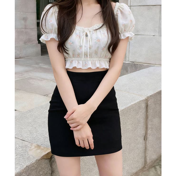 脚長見え ミニ丈タイトスカートインナーパンツ付き 韓国風シンプルフェミニンショー… | SUNSHINE CLOSET | 詳細画像21 