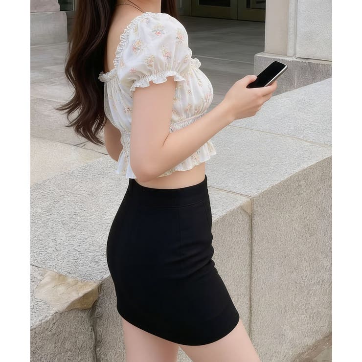 脚長見え ミニ丈タイトスカートインナーパンツ付き 韓国風シンプルフェミニンショー… | SUNSHINE CLOSET | 詳細画像22 