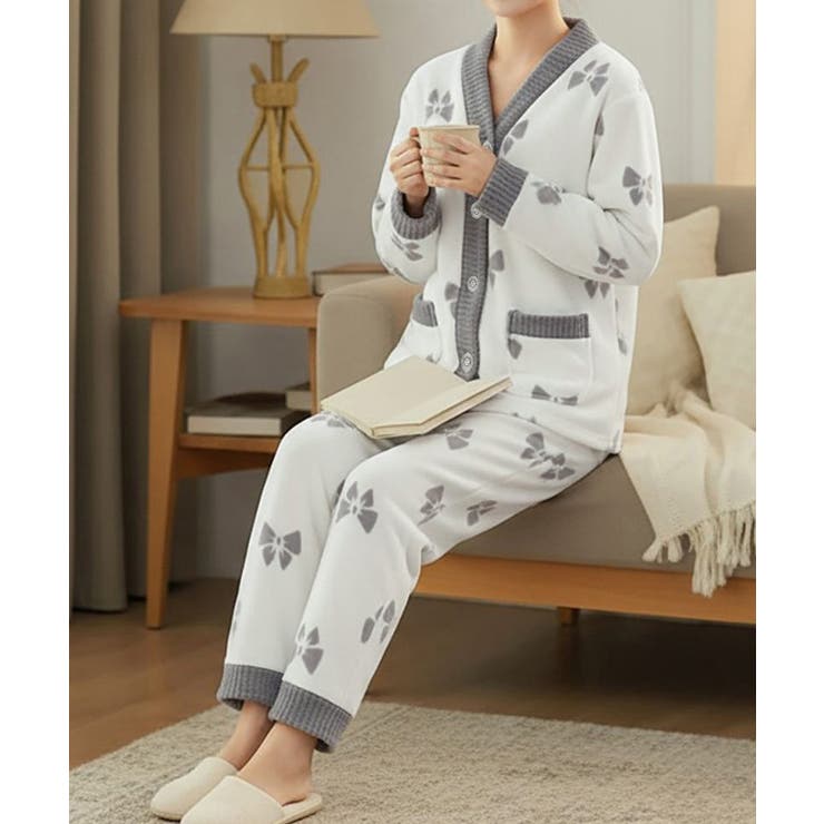 リボン柄 フリースルームウエア上下セット | SUNSHINE CLOSET | 詳細画像5 