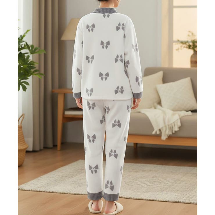 リボン柄 フリースルームウエア上下セット | SUNSHINE CLOSET | 詳細画像7 