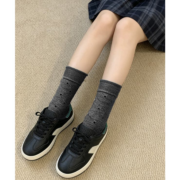 韓国風おしゃれ靴下美脚 綿混 大人可愛いソックスミドル丈 | SUNSHINE CLOSET | 詳細画像12 