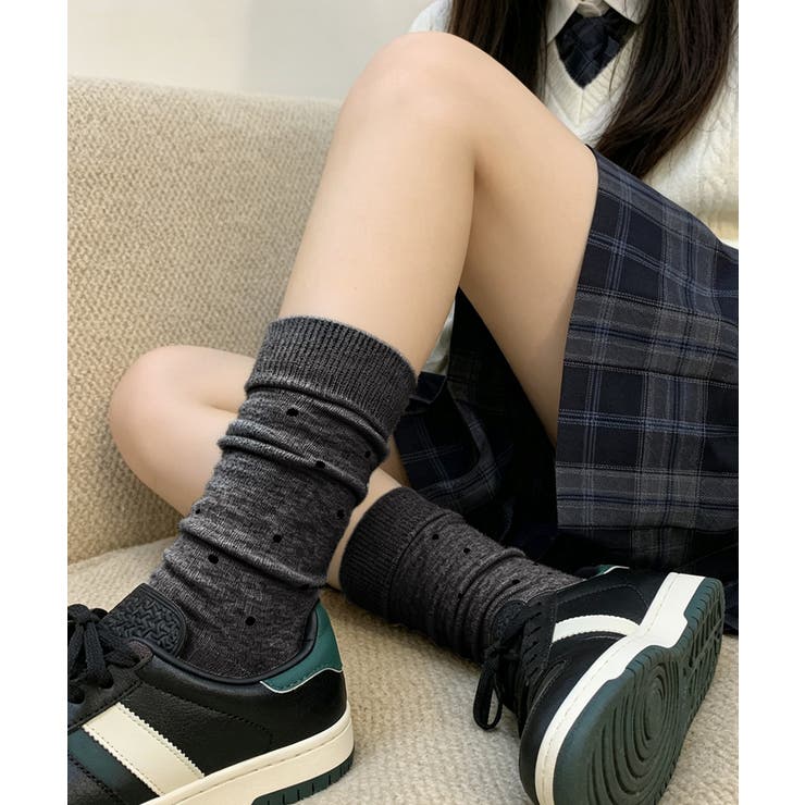 韓国風おしゃれ靴下美脚 綿混 大人可愛いソックスミドル丈 | SUNSHINE CLOSET | 詳細画像13 