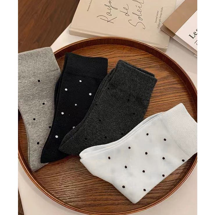 韓国風おしゃれ靴下美脚 綿混 大人可愛いソックスミドル丈 | SUNSHINE CLOSET | 詳細画像24 