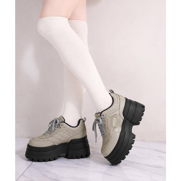 レースアップスニーカー ローカットスポーティー厚底靴疲れにくい 韓国風ダッドシュ… | SUNSHINE CLOSET | 詳細画像10 