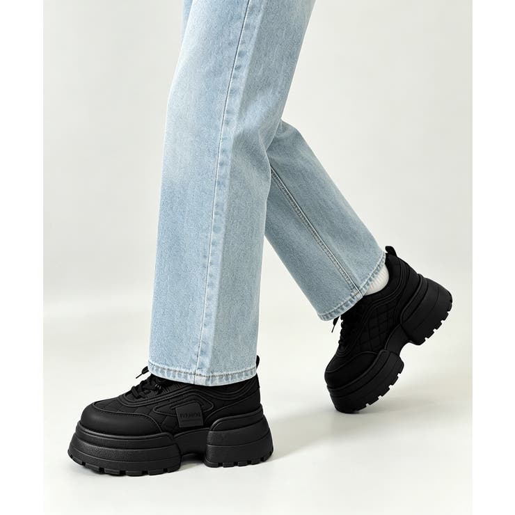 レースアップスニーカー ローカットスポーティー厚底靴疲れにくい 韓国風ダッドシュ… | SUNSHINE CLOSET | 詳細画像17 