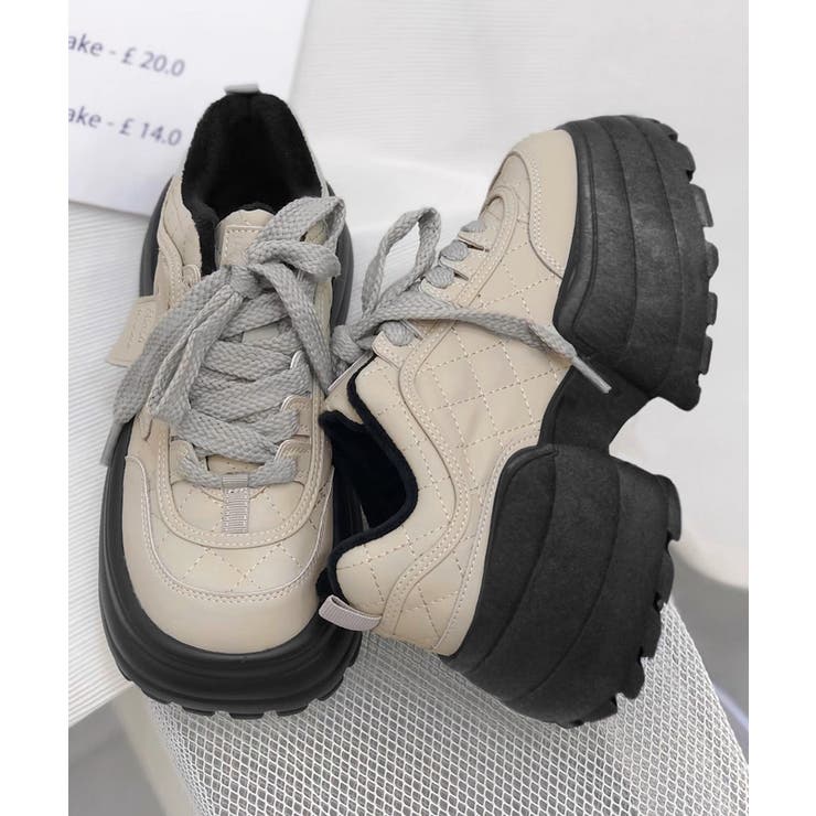 レースアップスニーカー ローカットスポーティー厚底靴疲れにくい 韓国風ダッドシュ… | SUNSHINE CLOSET | 詳細画像21 