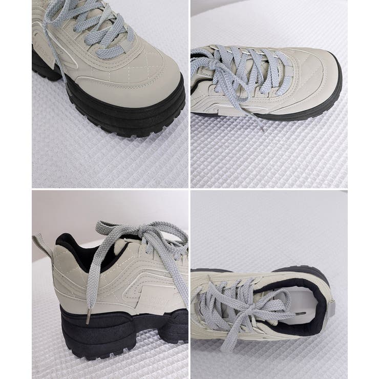 レースアップスニーカー ローカットスポーティー厚底靴疲れにくい 韓国風ダッドシュ… | SUNSHINE CLOSET | 詳細画像23 