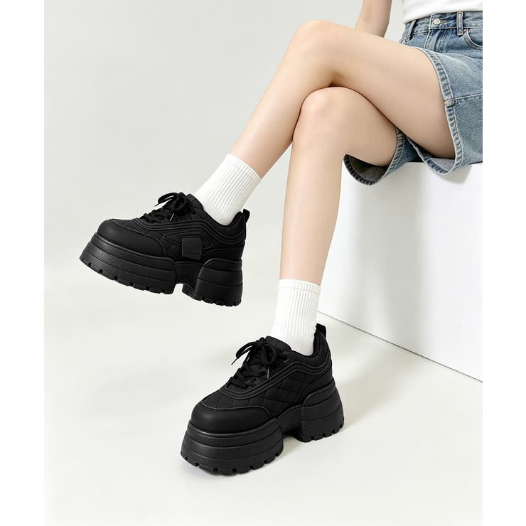 レースアップスニーカー ローカットスポーティー厚底靴疲れにくい 韓国風ダッドシュ… | SUNSHINE CLOSET | 詳細画像6 