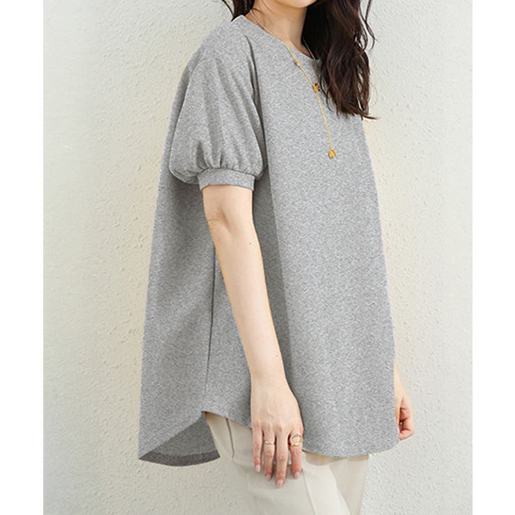 大人可愛いワッフルプルオーバー パフスリーブ体型カバートップス カジュアル | SUNSHINE CLOSET | 詳細画像14 