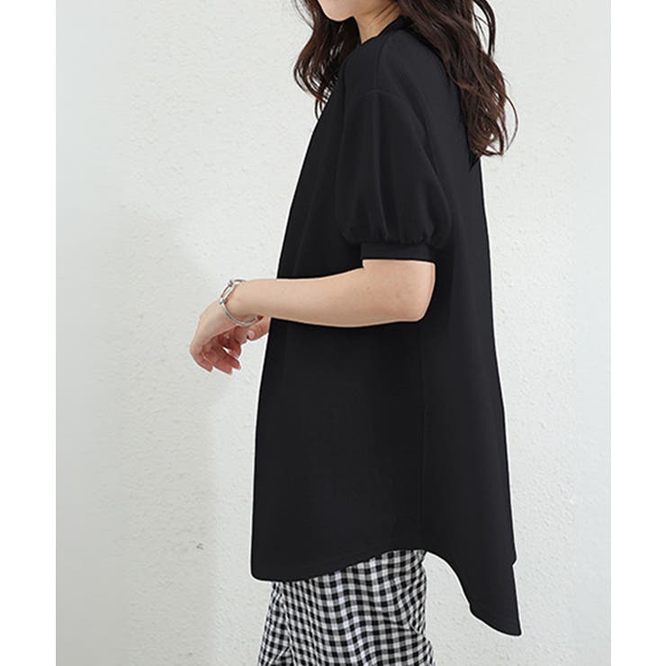 大人可愛いワッフルプルオーバー パフスリーブ体型カバートップス カジュアル | SUNSHINE CLOSET | 詳細画像7 