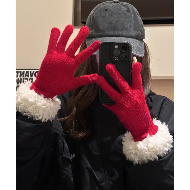 スマホ対応手袋 暖かい ボア袖グローブ冬 | SUNSHINE CLOSET | 詳細画像13 