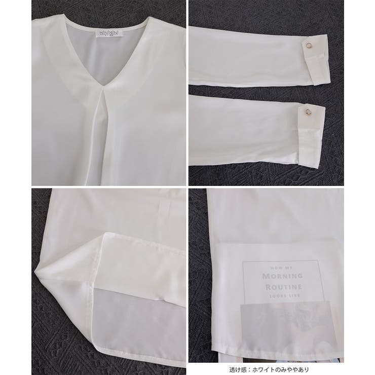 光沢感シャツブラウス入学式入園式卒園式 フェミニンブラウスきれいめ とろみシャツ | SUNSHINE CLOSET | 詳細画像19 