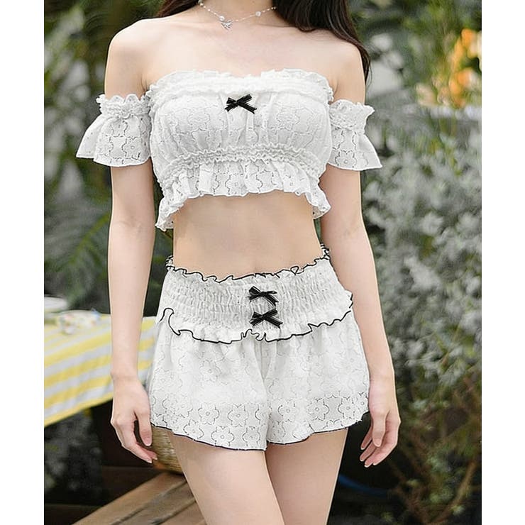 フリル セパレート水着 リボンオフショルダービキニ | SUNSHINE CLOSET | 詳細画像12 