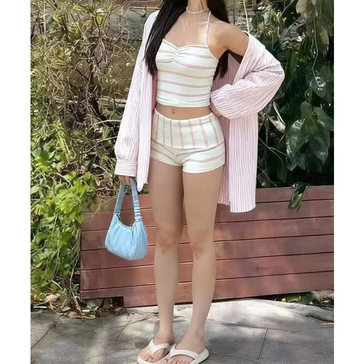 タンキニ風水着レディース ホルターネックビキニトップス ハイウエストショートパン… | SUNSHINE CLOSET | 詳細画像11 