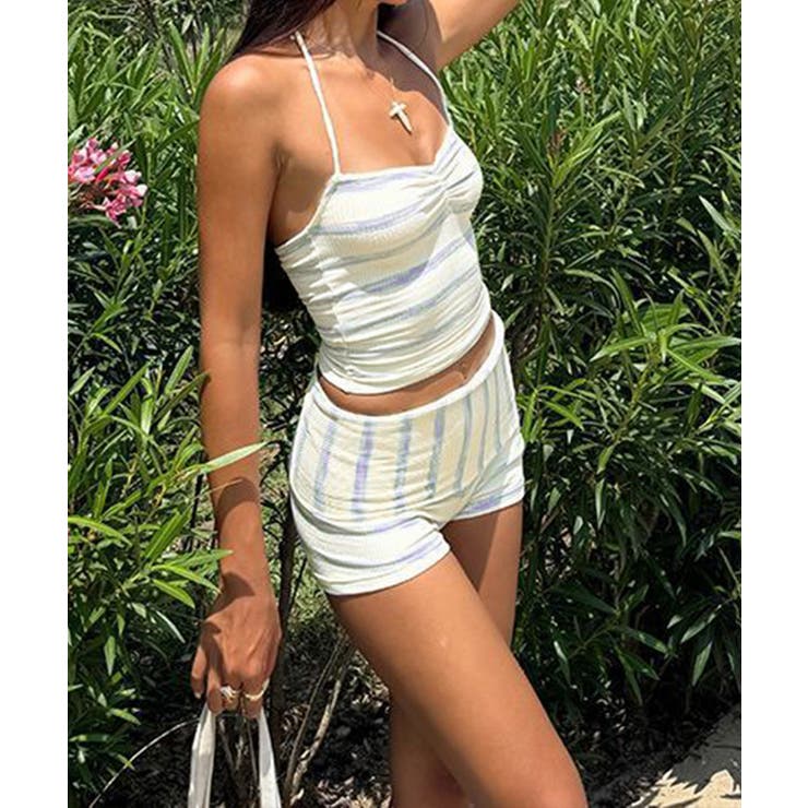 タンキニ風水着レディース ホルターネックビキニトップス ハイウエストショートパン… | SUNSHINE CLOSET | 詳細画像13 