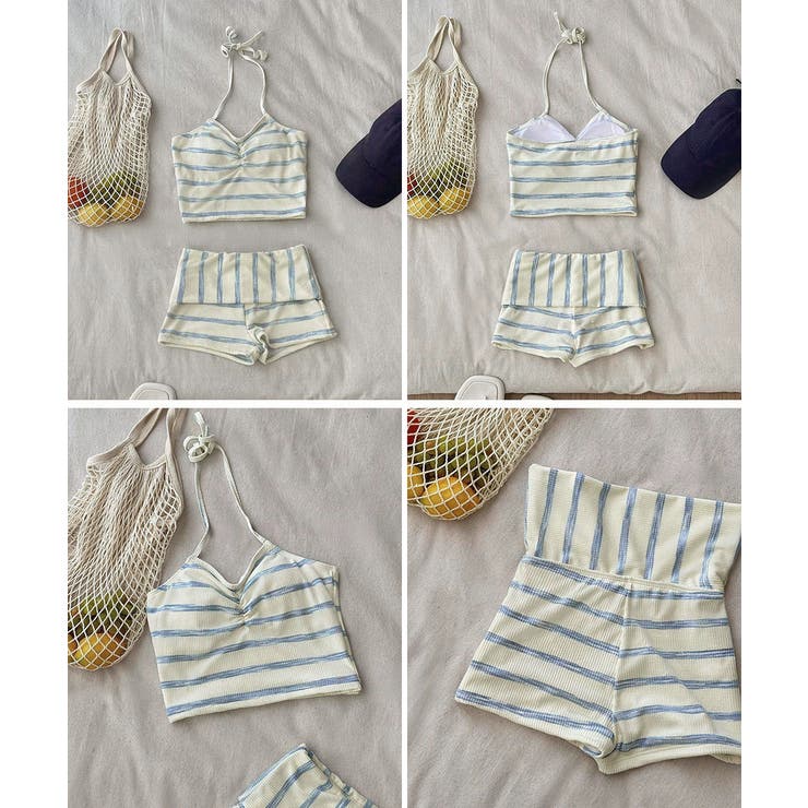 タンキニ風水着レディース ホルターネックビキニトップス ハイウエストショートパン… | SUNSHINE CLOSET | 詳細画像28 